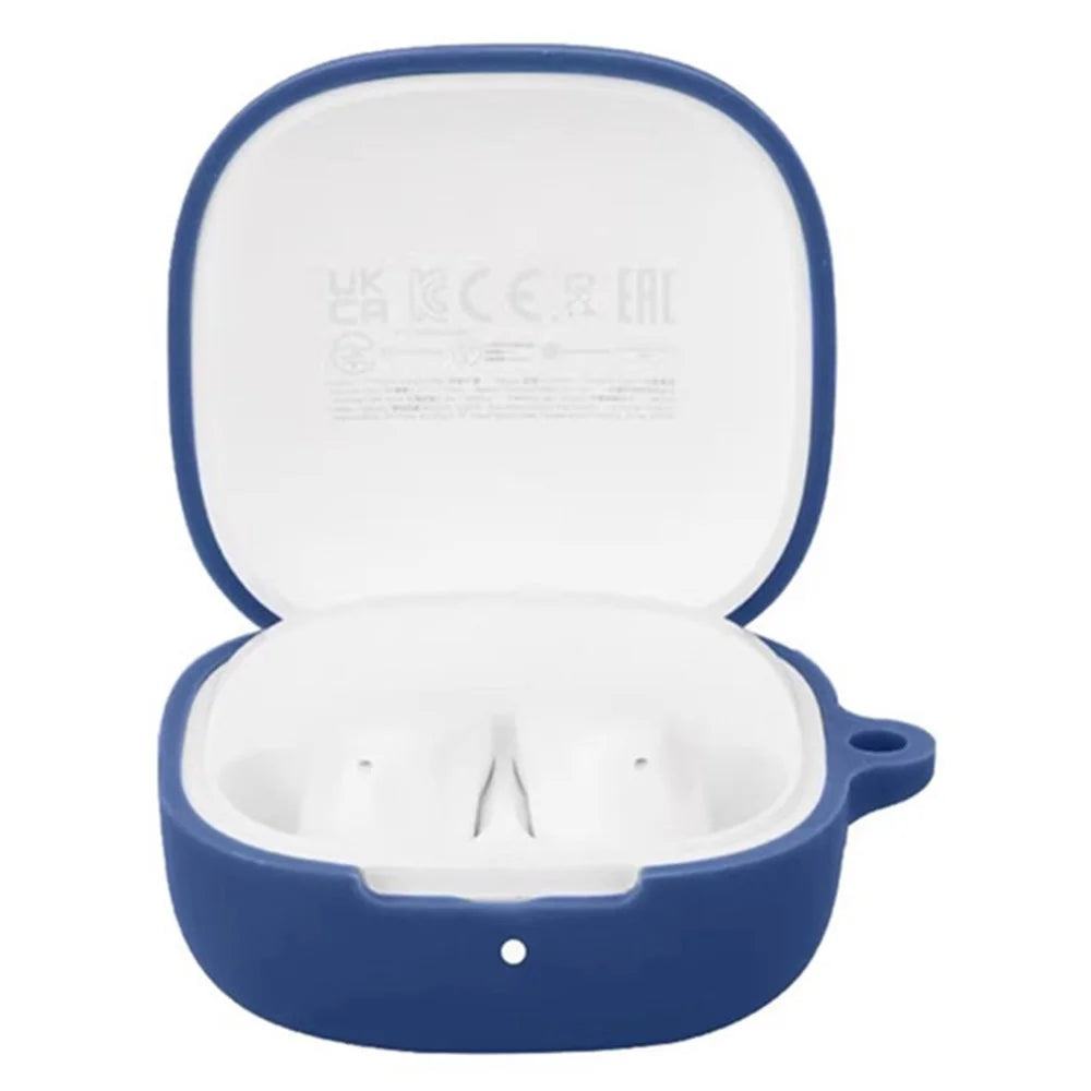 For Xiaomi Redmi Buds 6 Play Bluetooth-compatible Earphones Case Soft Silicone Cover with Anti-Lost Buckle - Dark Blue - 3