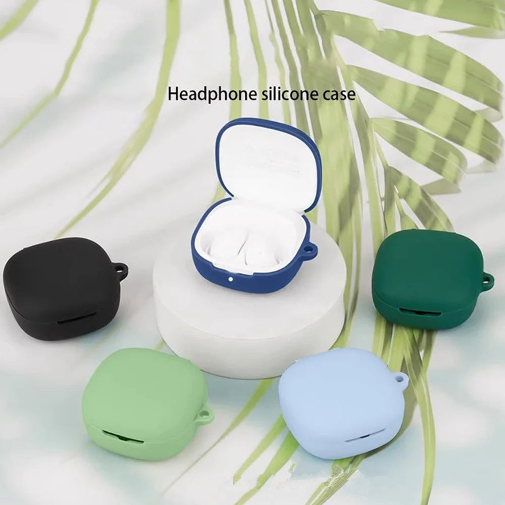 For Xiaomi Redmi Buds 6 Play Bluetooth-compatible Earphones Case Soft Silicone Cover with Anti-Lost Buckle - Dark Blue - 7