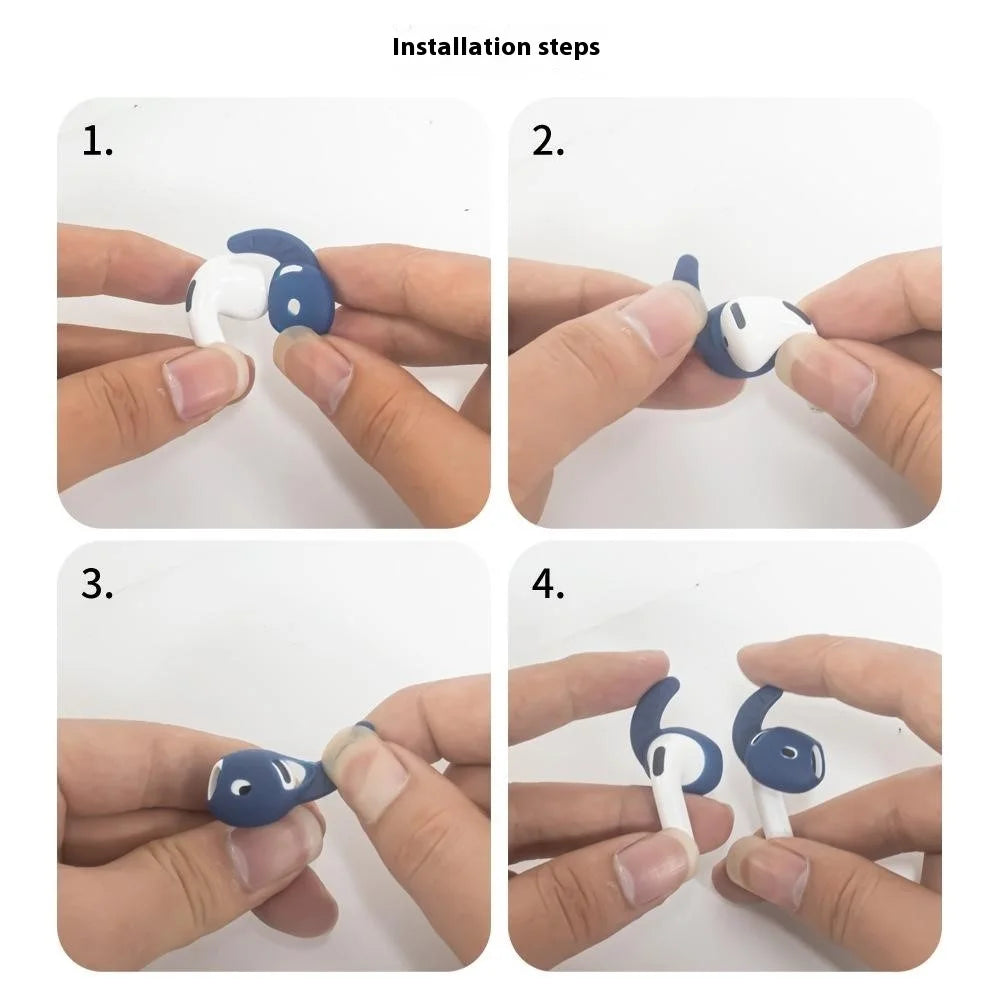 5 Pairs For AirPods 4 Silicone Earbud Covers Anti Lost Dust Protection Ear Tips - 7