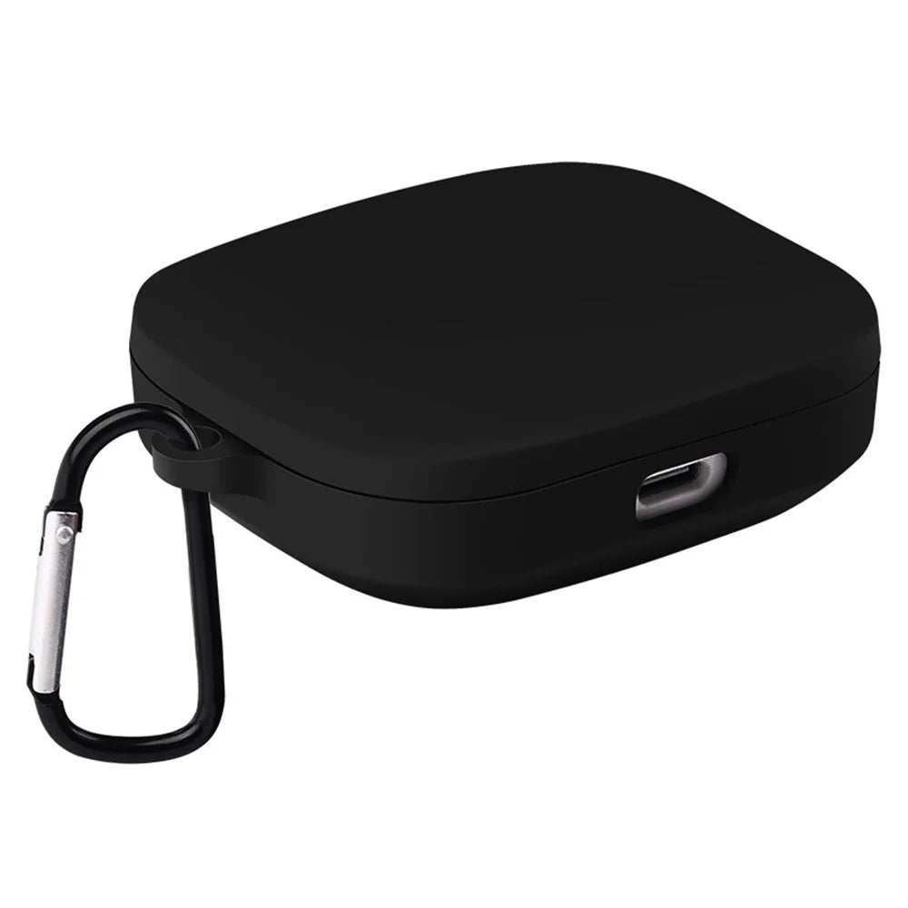 For Xiaomi Redmi Buds 6S / Buds 6 Active Case Wireless Earphone Silicone Protective Cover with Carabiner - Black - 1