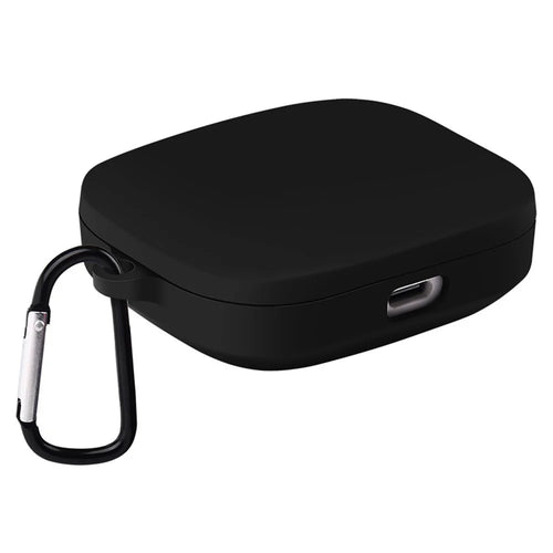 For Xiaomi Redmi Buds 6S / Buds 6 Active Case Wireless Earphone Silicone Protective Cover with Carabiner - Black - 1