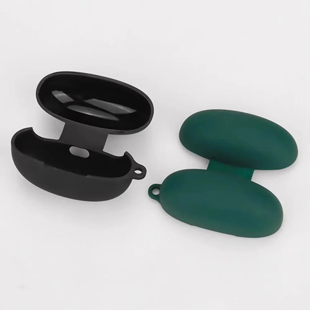 For Edifier Lolliclip Bluetooth-compatible Earphones Case Soft Silicone Cover with Anti-Lost Buckle - Dark Blue - 7