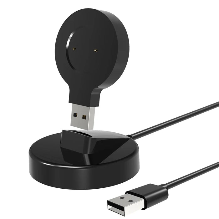 Portable Mini USB Charger + USB Cable Charging Base Dock for Huawei Watch GT / GT 2 - Black - 1