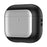 For AirPods 4 TPU Case Electroplating Litchi Texture Fall Prevention Earphone Cover with Lanyard - Silver - 1