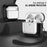 For AirPods 4 TPU Case Electroplating Litchi Texture Fall Prevention Earphone Cover with Lanyard - Silver - 2