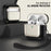 For AirPods 4 with ANC TPU Case Electroplating Litchi Texture Fall Prevention Earphone Cover with Lanyard - Titanium Grey - 2
