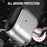 For AirPods 4 with ANC TPU Case Electroplating Litchi Texture Fall Prevention Earphone Cover with Lanyard - Titanium Grey - 5