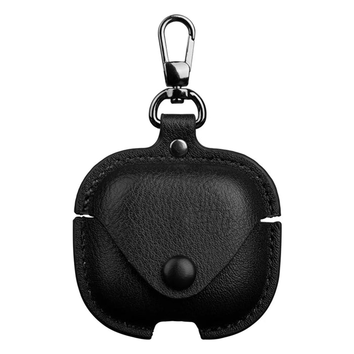 For Xiaomi Redmi Buds 6 Active Charging Case Cover Leather+PC Earbuds Protective Case - Black - 1