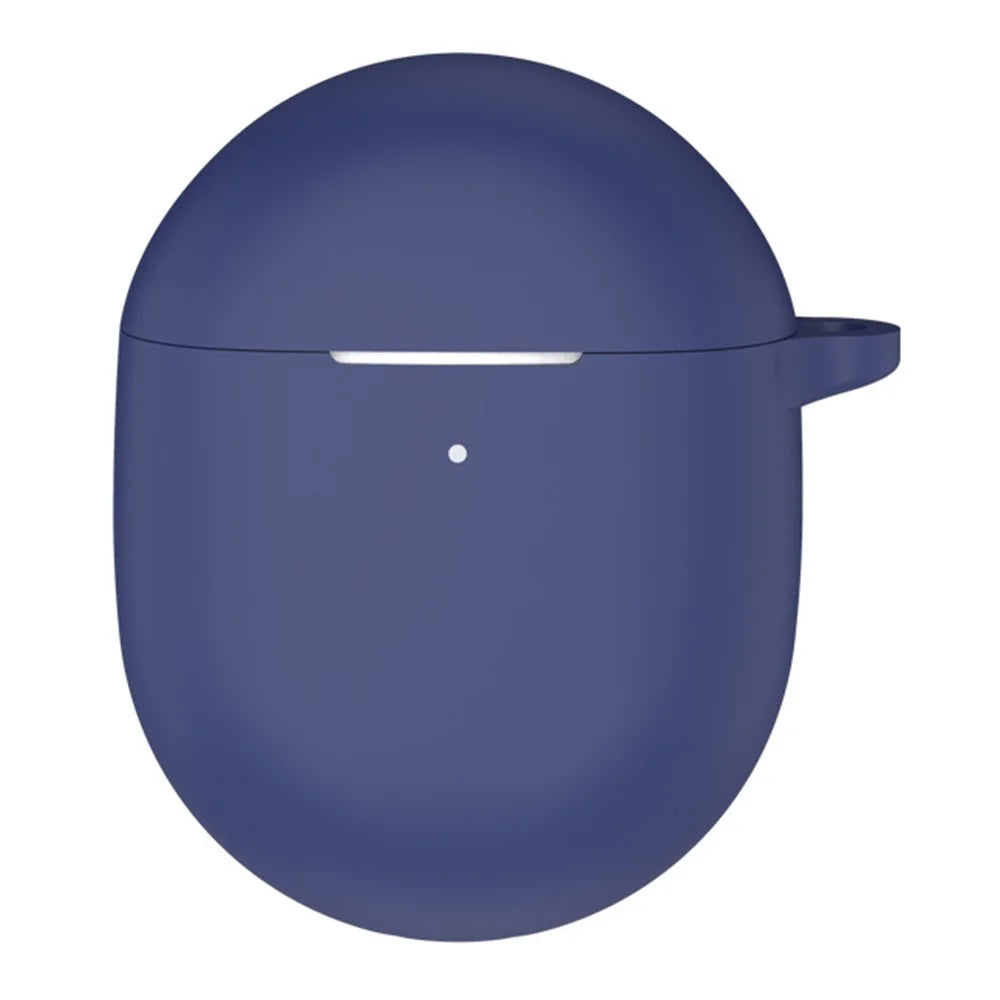 For Google Pixel Buds Pro 2 Case with Carabiner Bluetooth-compatible Earphone Silicone Protective Cover - Dark Blue - 1