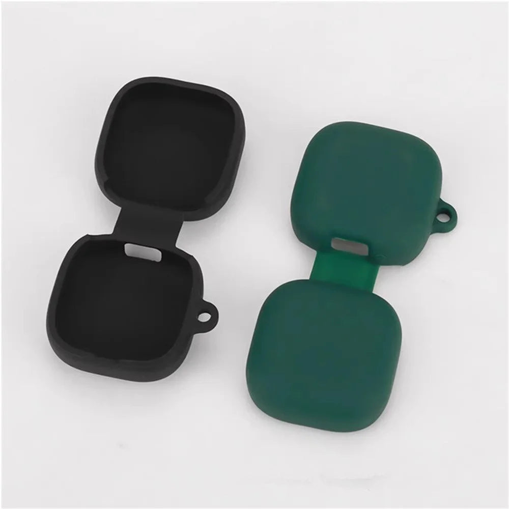 For Sony Linkbuds Fit WF-LS910N Case with Anti-Lost Buckle Bluetooth-compatible Earbuds Silicone Protective Cover - Blackish Green - 7