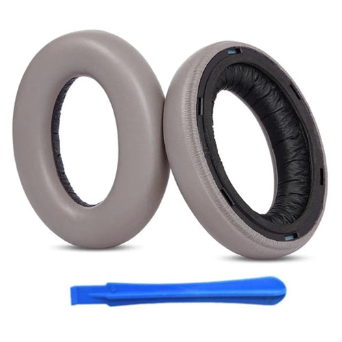 1 Pair For Sennheiser Momentum 4 Replacement Ear Pads Protein Leather Cushions with Removal Tool - Grey - 1