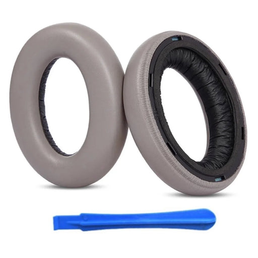 1 Pair For Sennheiser Momentum 4 Replacement Ear Pads Protein Leather Cushions with Removal Tool - Grey - 1