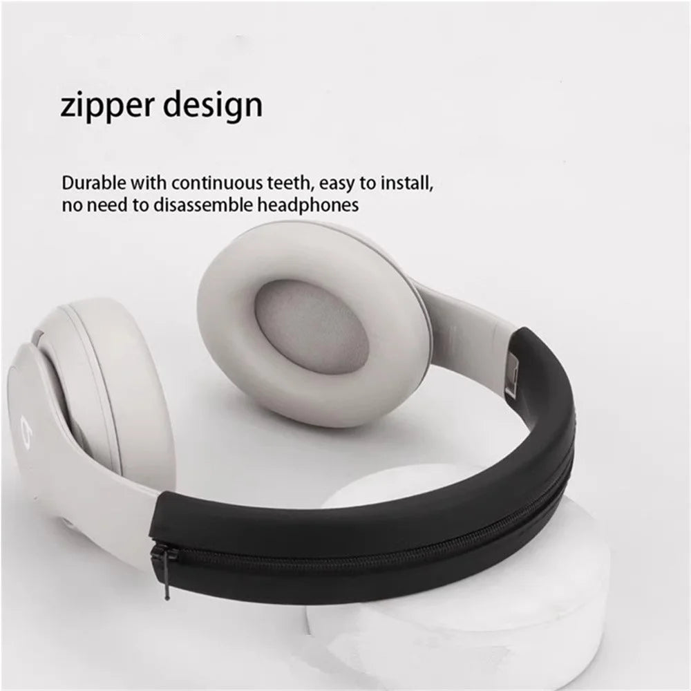 For Beats Studio Pro Headphones Silicone Headband Cover Protective Case Scratch Resistant - Black - 4