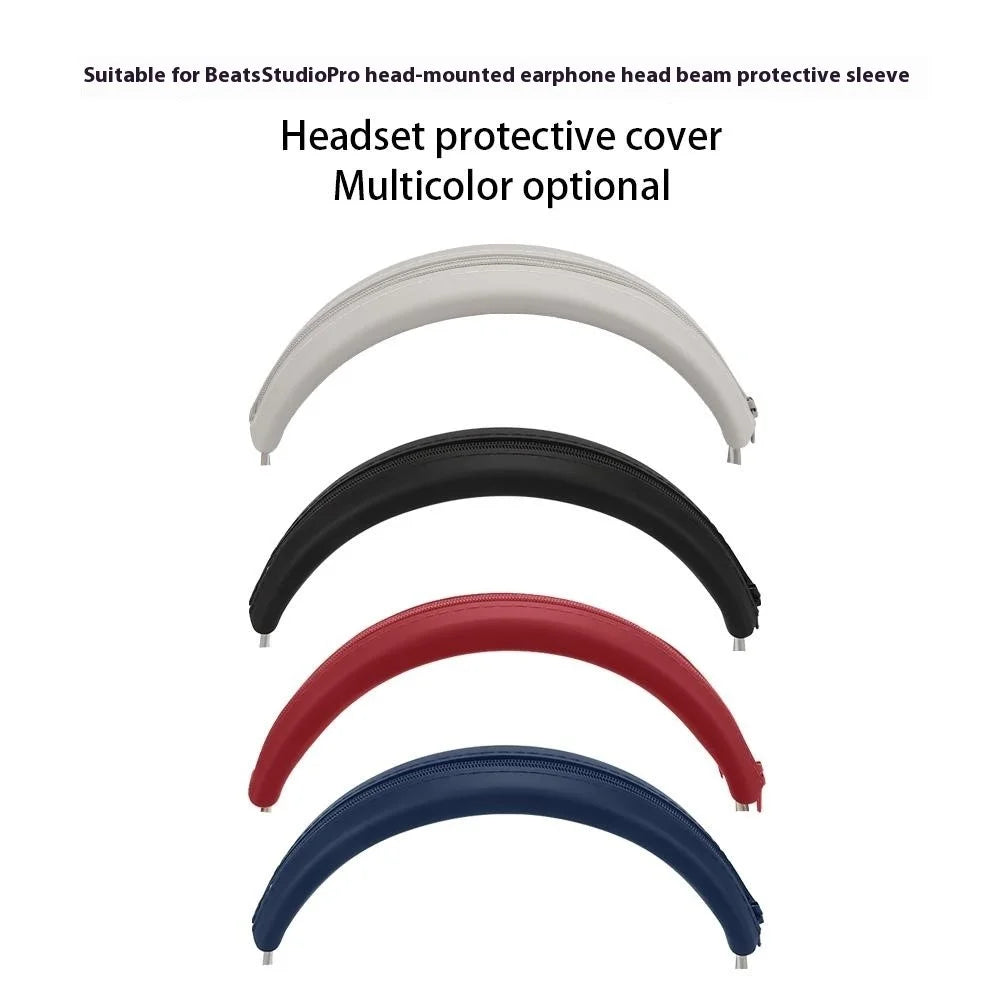 For Beats Studio Pro Headphones Silicone Headband Cover Protective Case Scratch Resistant - Black - 7