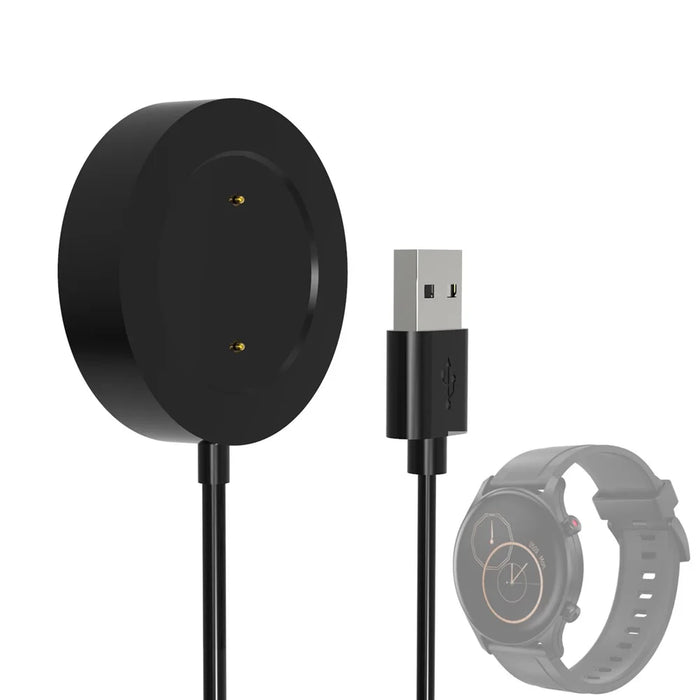 1m USB Cable Charger Smart Watch Charging Dock Cradle for Haylou RS3 LS04 - Black - 1