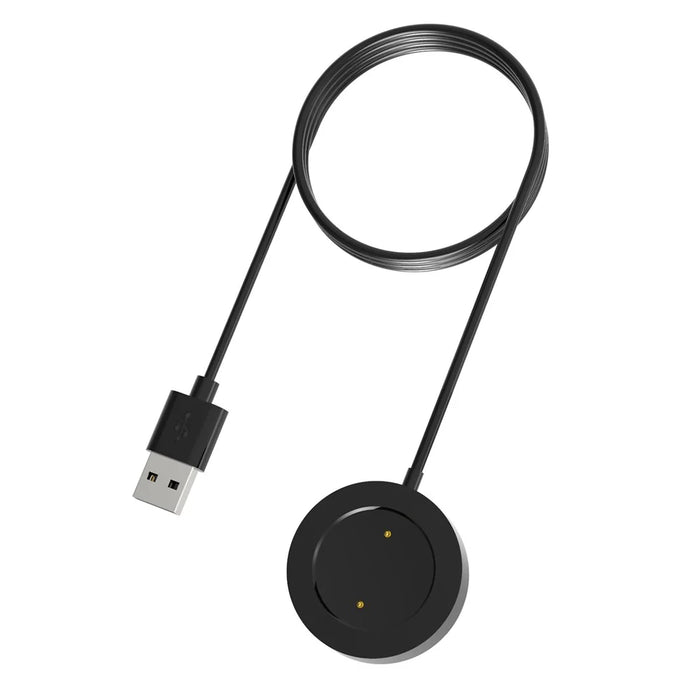 1m USB Cable Charger Smart Watch Charging Dock Cradle for Haylou RS3 LS04 - Black - 6