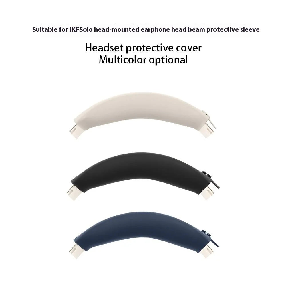 For iKF Solo Headphones Silicone Headband Cover Head Beam Protective Cushion Sleeve - Black - 5