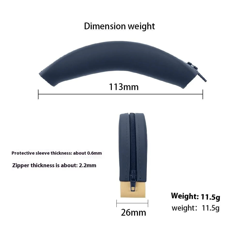 For iKF Solo Headphones Silicone Headband Cover Head Beam Protective Cushion Sleeve - Black - 6