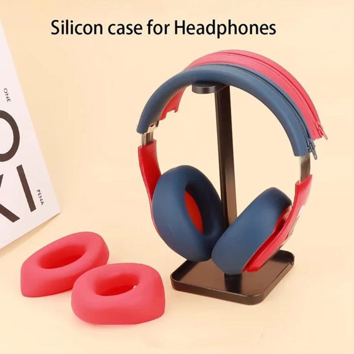 For Beats Studio 3 Headphones Silicone Case Set Earpad Cushion Cover + Headband Protector - Dark Blue - 2