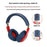 For Beats Studio 3 Headphones Silicone Case Set Earpad Cushion Cover + Headband Protector - Dark Blue - 4