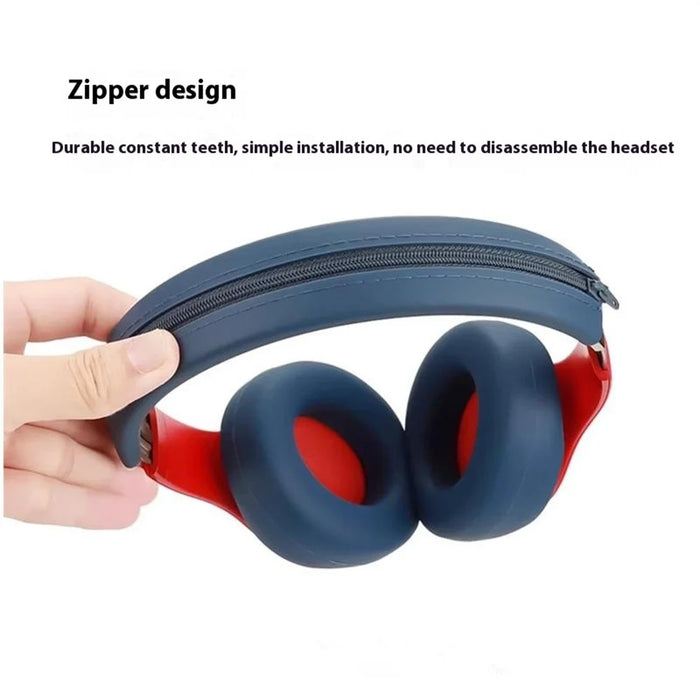 For Beats Studio 3 Headphones Silicone Case Set Earpad Cushion Cover + Headband Protector - Dark Blue - 5
