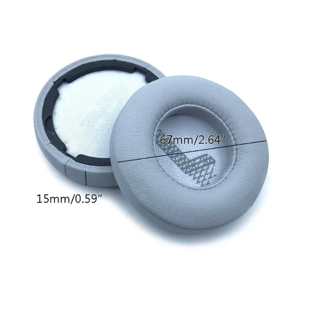 1 Pair For JBL Live 400BT / 460NC Ear Pads Protein Leather Cushions with Removal Tool - Black - 4