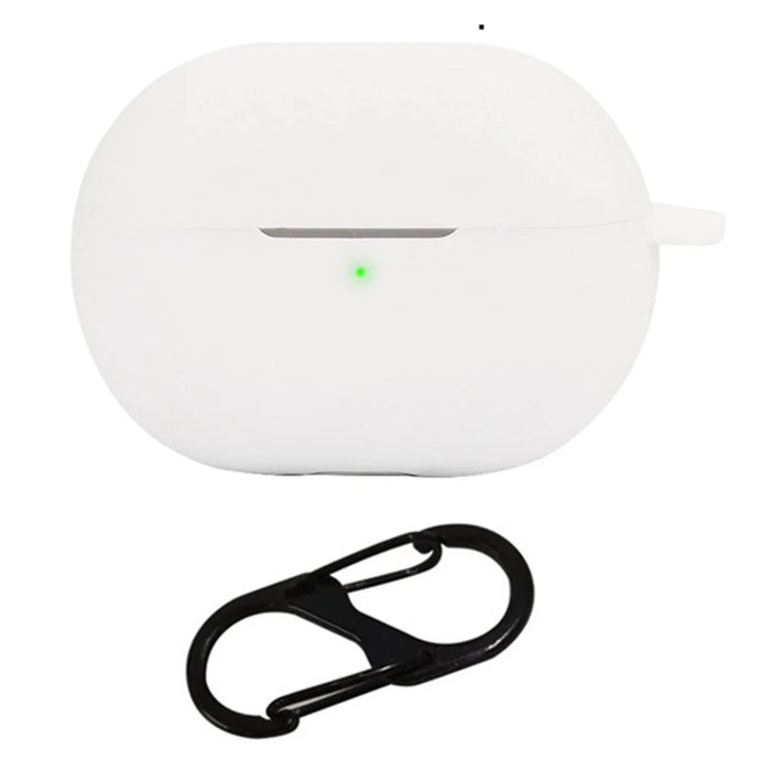 For Huawei Freebuds Pro 4 Case with Anti Lost Buckle Bluetooth-compatible Earbuds Silicone Protective Cover - White - 1