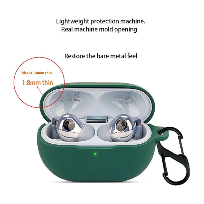 For Huawei Freebuds Pro 4 Case with Anti Lost Buckle Bluetooth-compatible Earbuds Silicone Protective Cover - White - 2