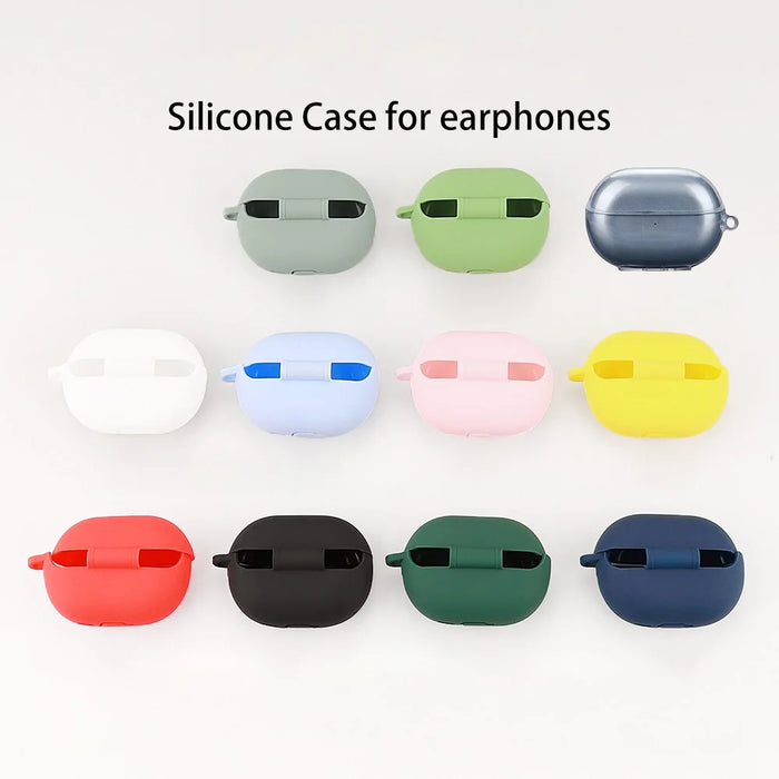 For Huawei Freebuds Pro 4 Case with Anti Lost Buckle Bluetooth-compatible Earbuds Silicone Protective Cover - White - 5