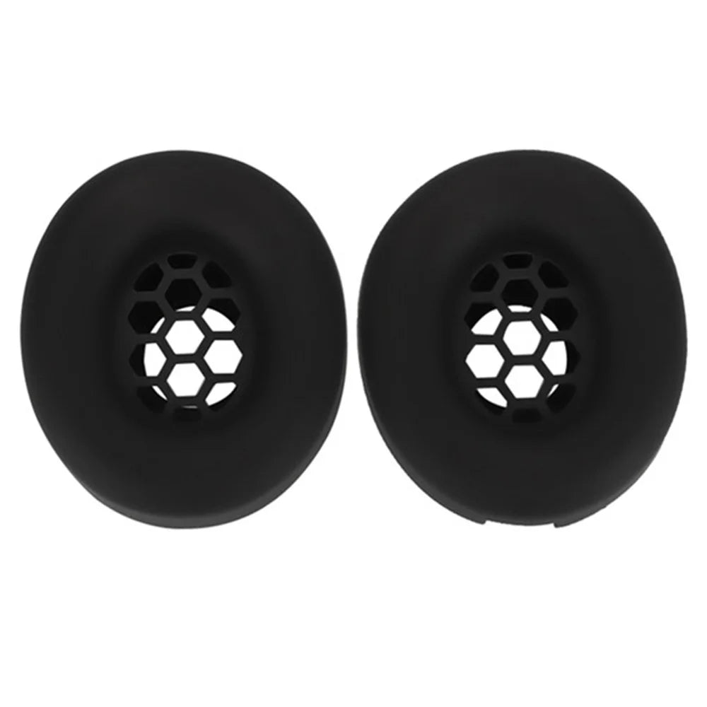 1 Pair Earpad Silicone Case for Beats Studio Pro Kim Kardashian Headphones Cushion Protective Cover - Black - 1