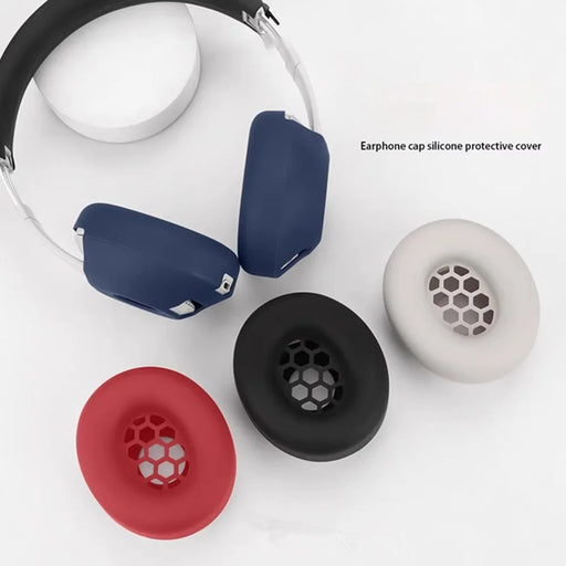 1 Pair Earpad Silicone Case for Beats Studio Pro Kim Kardashian Headphones Cushion Protective Cover - Black - 2