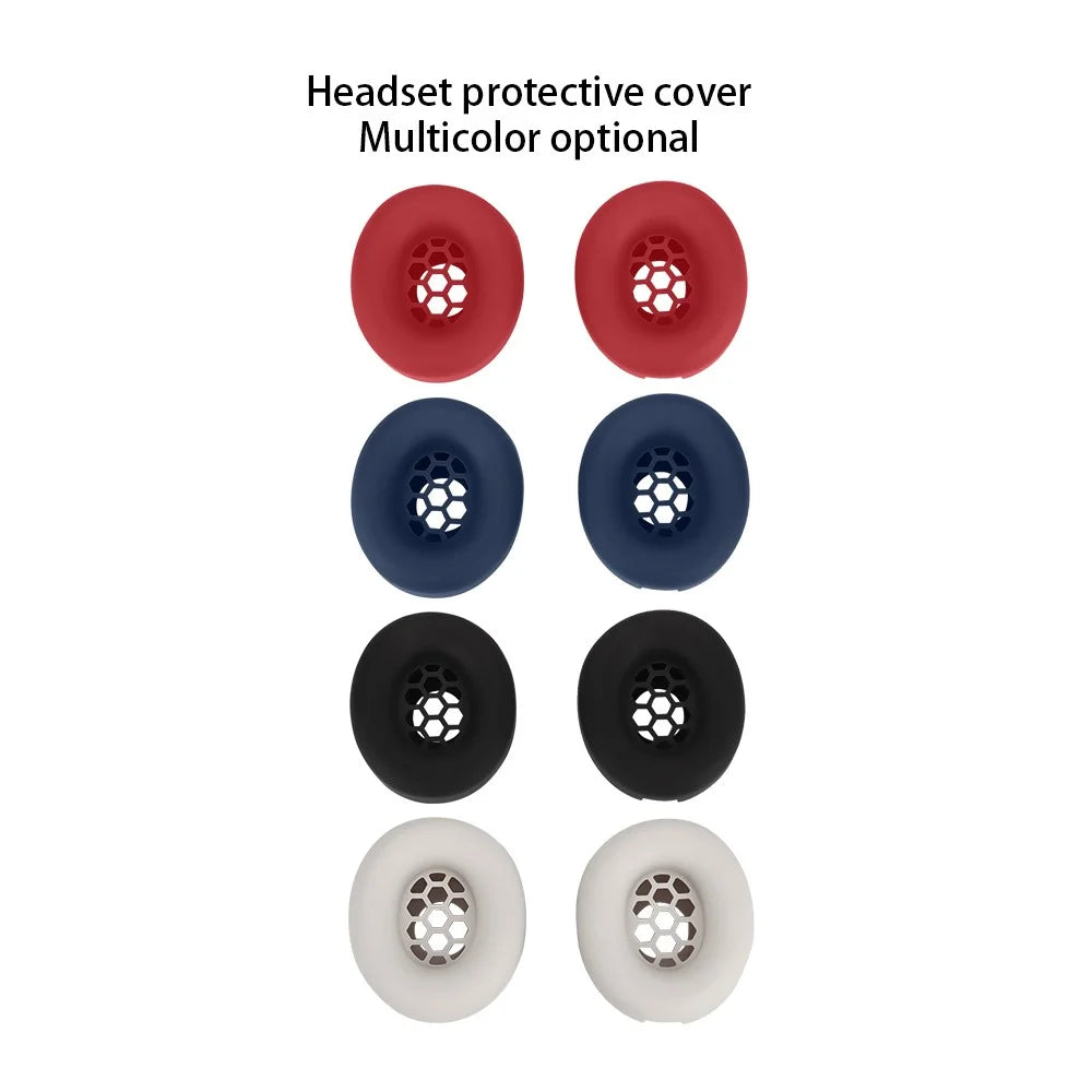 1 Pair Earpad Silicone Case for Beats Studio Pro Kim Kardashian Headphones Cushion Protective Cover - Black - 5