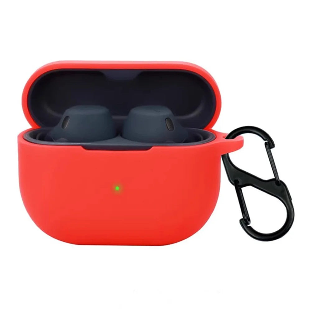 For Jabra Elite 8 Active Gen 2 Case with Anti Lost Buckle Bluetooth-compatible Earbuds Silicone Protective Cover - White - 7
