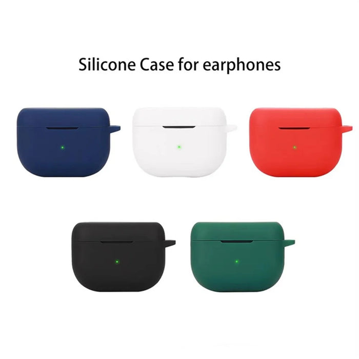 For Jabra Elite 10 Gen 2 Case with Anti Lost Buckle Bluetooth-compatible Earbuds Silicone Protective Cover - White - 7