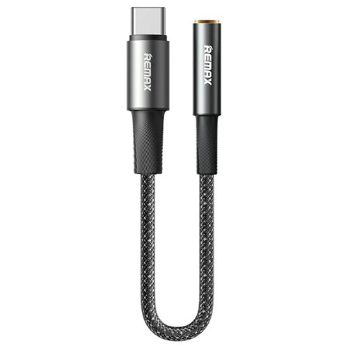 REMAX C23 Type-C to 3.5mm Audio Adapter Cable 0.12M Aluminum Alloy Braided Cord - 1