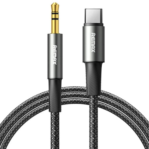 REMAX 1.2m Type-C to 3.5mm Audio Adapter Cable Aluminum Alloy Braided Cord - 1