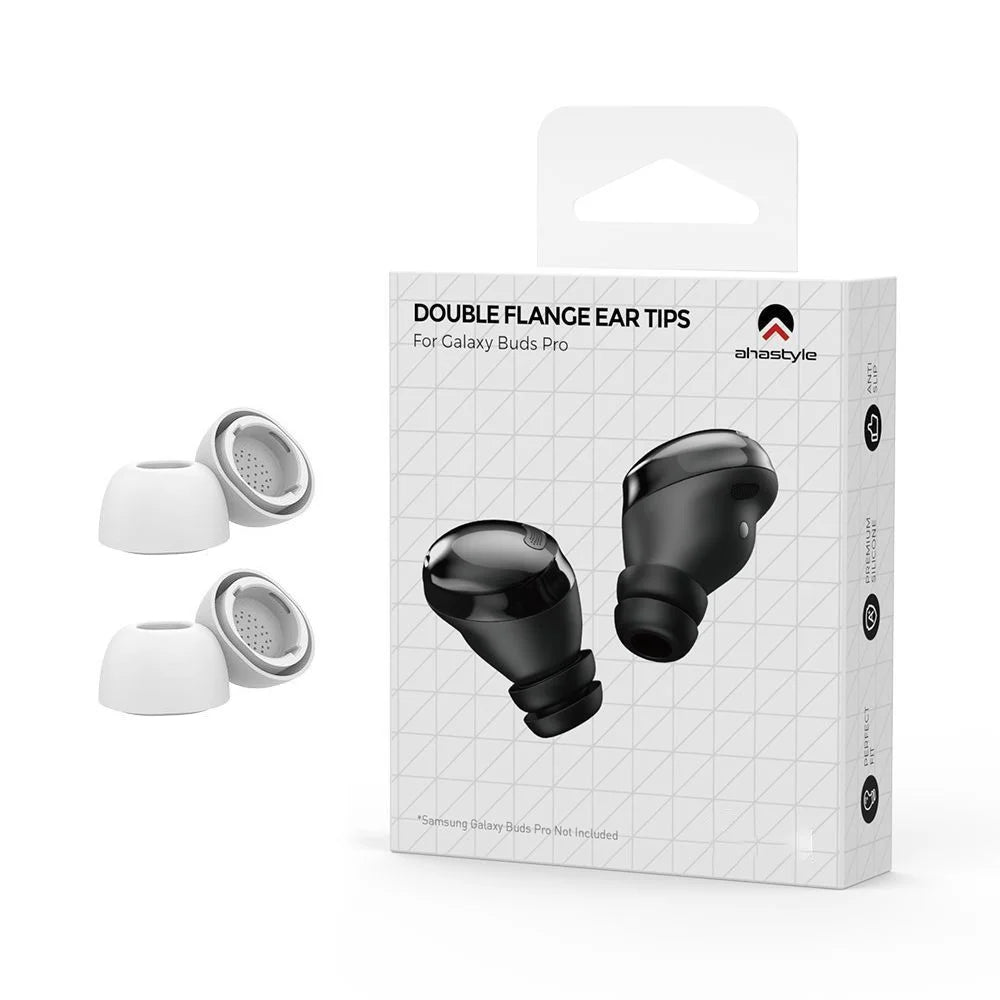 AHASTYLE WG173 1Pair M Silicone Eartips for Samsung Galaxy Buds3 Pro Bluetooth-compatible Earbuds Replacement Tips - White - 7