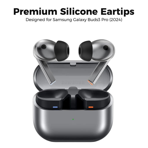 AHASTYLE WG173 1Pair S Silicone Eartips for Samsung Galaxy Buds3 Pro Bluetooth-compatible Earbuds Replacement Tips - White - 2
