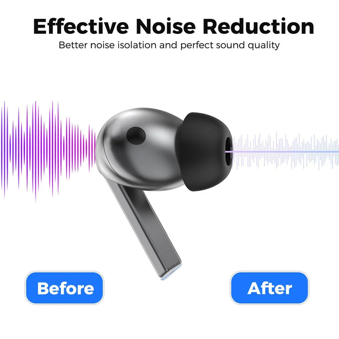 AHASTYLE WG173 1Pair S Silicone Eartips for Samsung Galaxy Buds3 Pro Bluetooth-compatible Earbuds Replacement Tips - White - 4