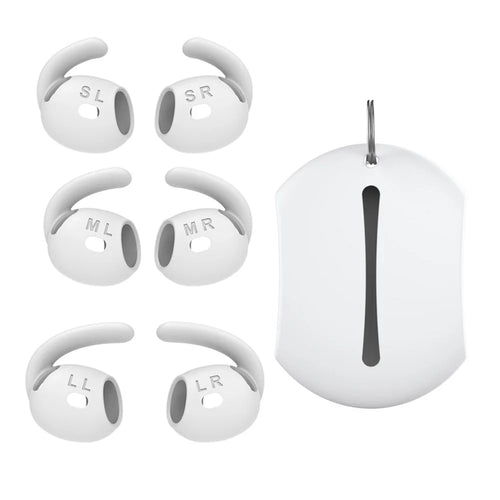 AHASTYLE PT60-4 3 Pair Ear Hooks for AirPods 4 Silicone Sport Outdoor Earhooks Wing Holder Ear Tips - White - 1