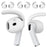 AHASTYLE PT60-4 3 Pair Ear Hooks for AirPods 4 Silicone Earbuds Tips Sport Ear Tips Replacement, Size: M - White - 2