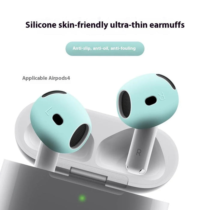 For AirPods 4 Ear Tips Replacement Ultra Thin Silicone Earbuds Cover - Mint Green - 3