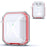 Rhombus Style Contrast-color Protective Cover for Apple AirPods with Charging Case (2016)/(2019)/Wireless Charging Case (2019) - Red - 1