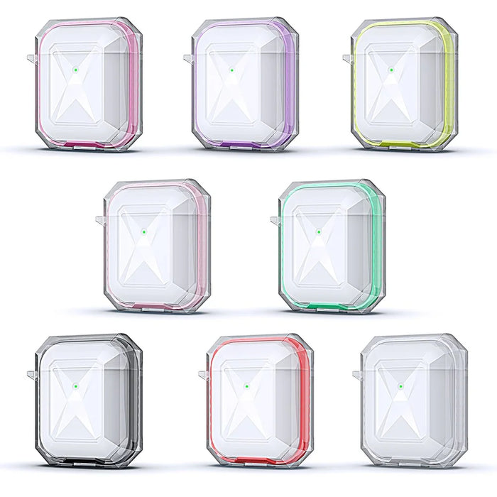 Rhombus Style Contrast-color Protective Cover for Apple AirPods with Charging Case (2016)/(2019)/Wireless Charging Case (2019) - Red - 6
