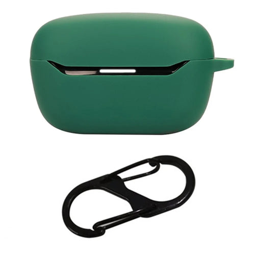 For JBL Endurance Race 2 Case with Anti Lost Buckle Bluetooth-compatible Earbuds Silicone Protective Cover - Blackish Green - 1