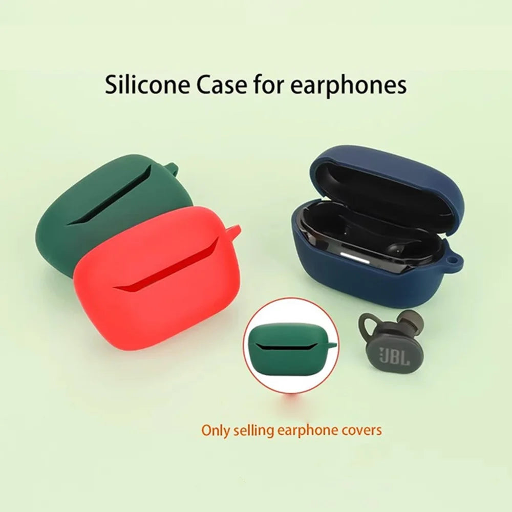 For JBL Endurance Race 2 Case with Anti Lost Buckle Bluetooth-compatible Earbuds Silicone Protective Cover - Blackish Green - 5