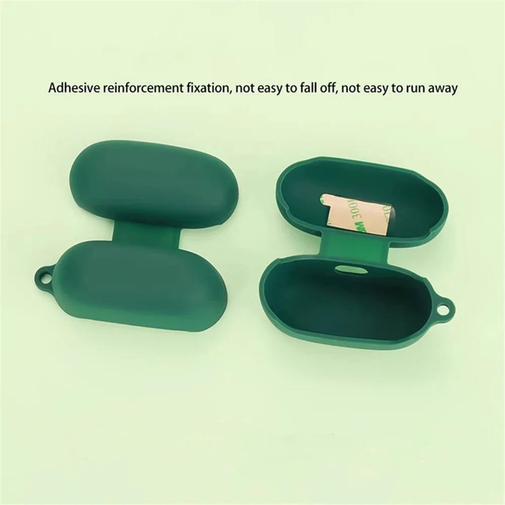For JBL Endurance Race 2 Case with Anti Lost Buckle Bluetooth-compatible Earbuds Silicone Protective Cover - Blackish Green - 7