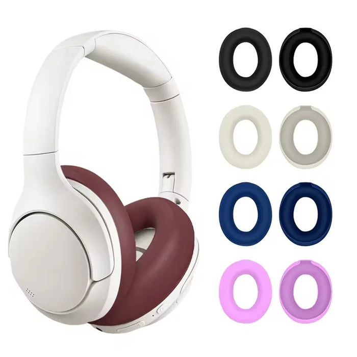1 Pair For TOZO HT2 Earpad Silicone Case Headphones Cushion Protective Cover - Black - 5