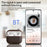 For AirPods 4 Protective Cover Carbon Fiber Texture Earbuds PU Leather PC Hard Case with Hook - Black - 3