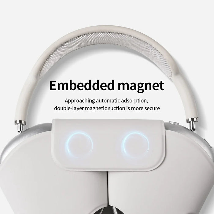 For AirPods Max 2 / Max Case with Sleep Mode PU Leather Headphone Cover - White - 4
